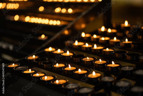 Canvas Print Church candles. Lighting a candle for someone