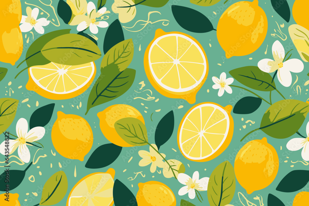 Lemon fruit background. Vector illustration. Lemon fruit background. Vector illustration.
