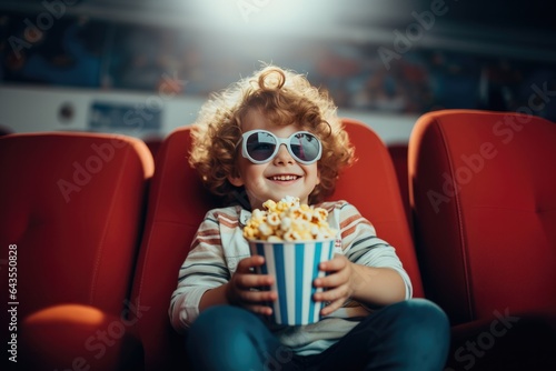 A Little Girl Wearing Sunglasses And Eating Popcorn. Сoncept Hitting The Movies, Summer Fashion Trends, Tween Style Inspiration, Popcorn Treats