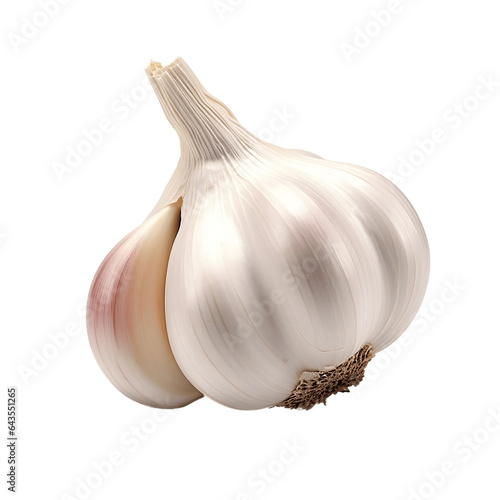 High-Quality Garlic Clove Art with Transparency Generative AI photo