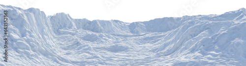 Ice snow mountain with isolated on transparent background. PNG file, 3D rendering , Clip art and cut out