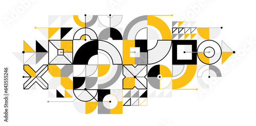 Abstract vector geometric background, tech engineering look like shapes and lines composition, mechanical engine industry style, modular mosaic isolated.