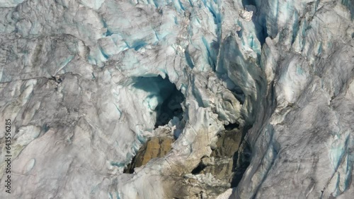 Rugged Matier Glacier During Summer In Joffre Lakes Provincial Park, Pemberton, Canada. closeup photo