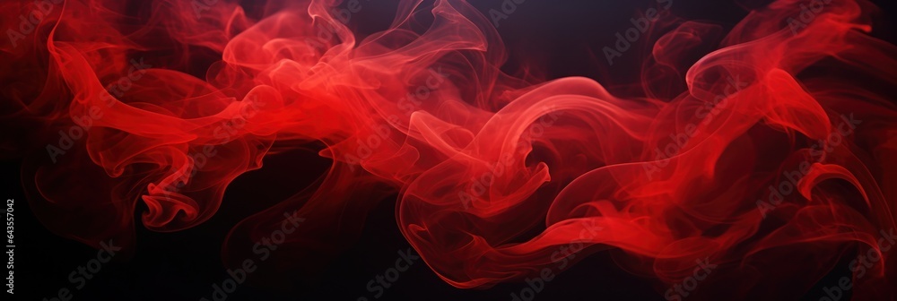 Red smoke against a black background, fog, background Red smoke against a black background, fog, background