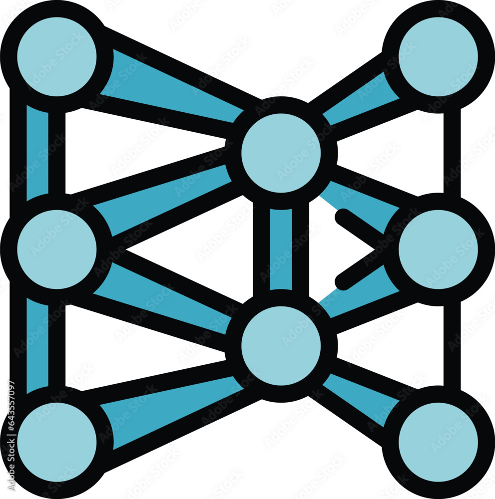 Chain peptide icon outline vector. Vitamin chemical. Amino protein color flat Chain peptide icon outline vector. Vitamin chemical. Amino protein color flat