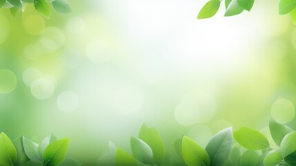 Green leaves eco-friendly background with place for text. Concept of ecology and healthy environment