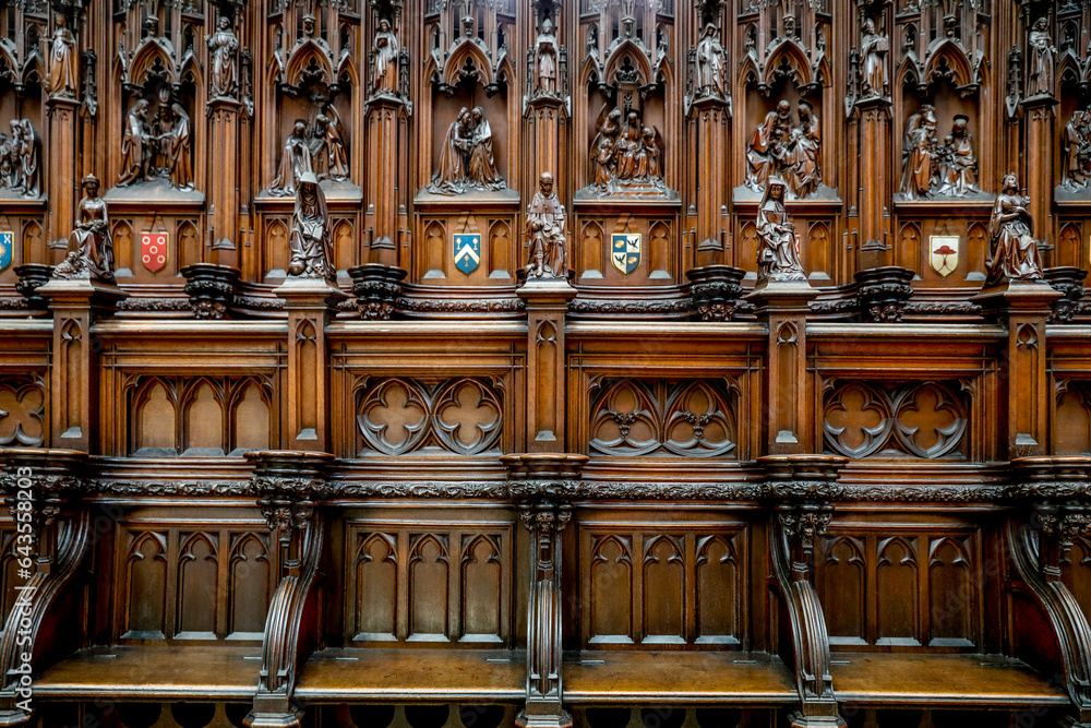 Our Lady cathedral, Antwerp, Belgium. Stalls.