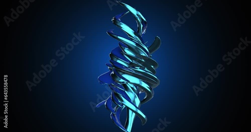 3d abstract object animation. abstract background animation of twisting objects 