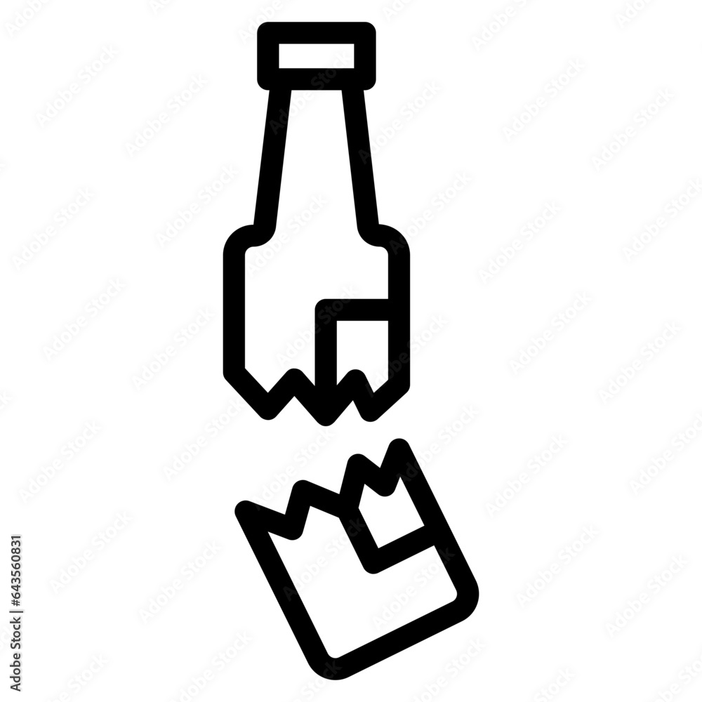 Fototapeta premium broken alcohol line 