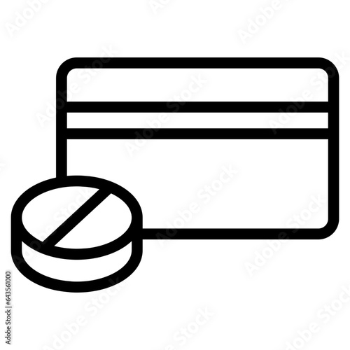 pill with credit card line 
