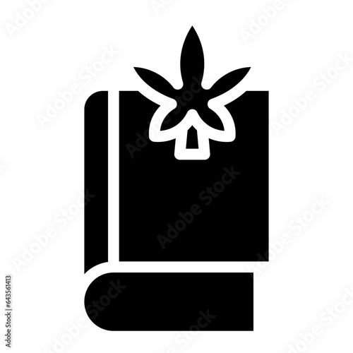 cannabis with book glyph 