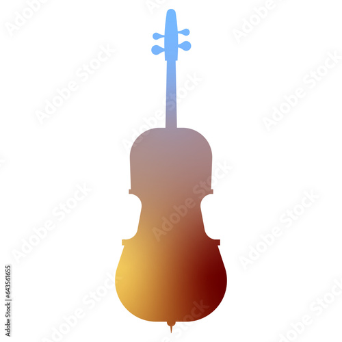 Viola silhouette gradient illustration