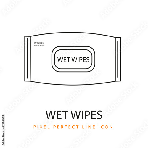 Wet Wipes Children Baby Product Icon Line Art Pixel Perfect Infant Baby Coloring Page