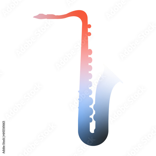 Saxophone silhouette gradient illustration