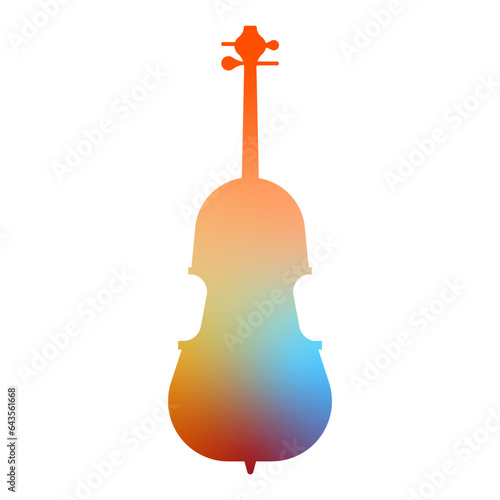 Violin silhouette gradient illustration