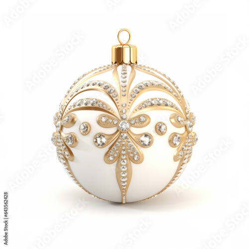Luxury Christmas ball on the white background. (ID: 643562428)