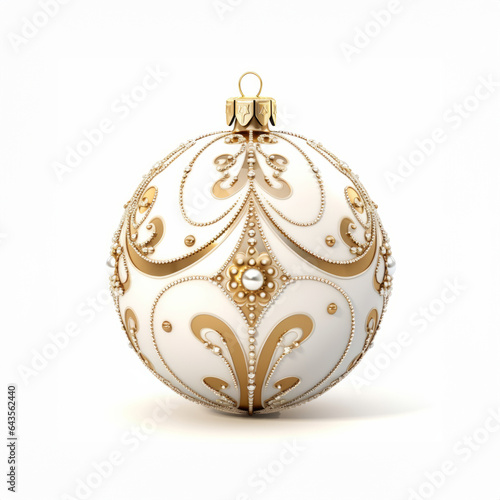 Luxury Christmas ball on the white background. (ID: 643562440)
