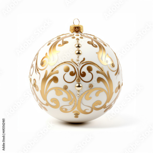 Luxury Christmas ball on the white background. (ID: 643562461)