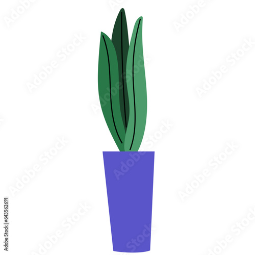 Houseplant flat illustration