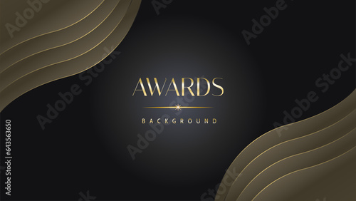 Black gold royal awards graphics background lines sparkle elegant shine modern glitter template luxury premium corporate abstract design.