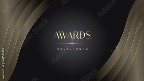 Black gold royal awards graphics background lines sparkle elegant shine modern glitter template luxury premium corporate abstract design.
