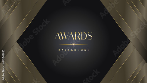 Black gold royal awards graphics background lines sparkle elegant shine modern glitter template luxury premium corporate abstract design.