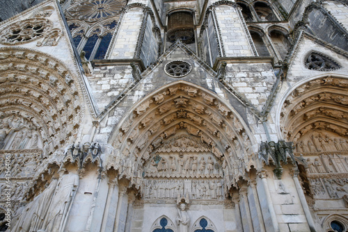 Saint-Etienne cathedral, Bourges, France. Western faÃ§ade. photo