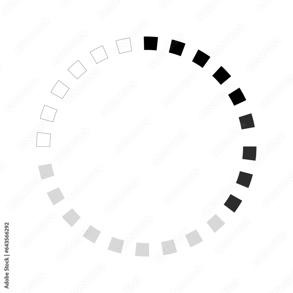 Circle Loading bar, data progress, system in doodle style isolated on ...