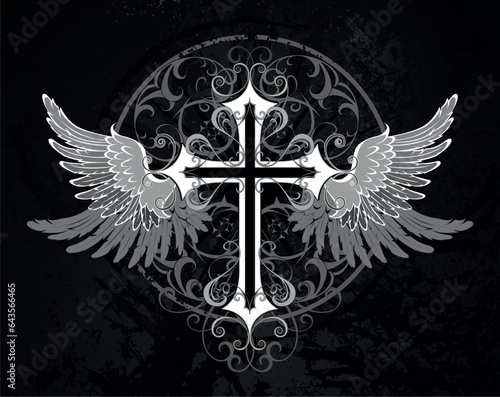 Gothic white cross