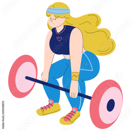 Romanian deadlift flat illustration