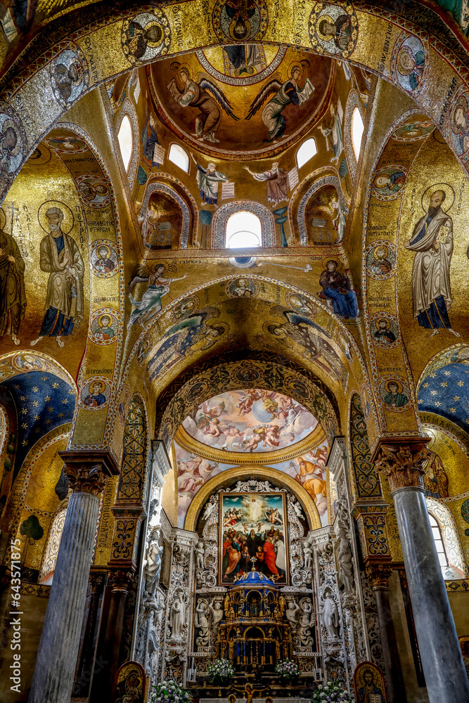 Santa Maria dell'Ammiraglio church, known as La Martorana, Palermo, Sicily, Italy.