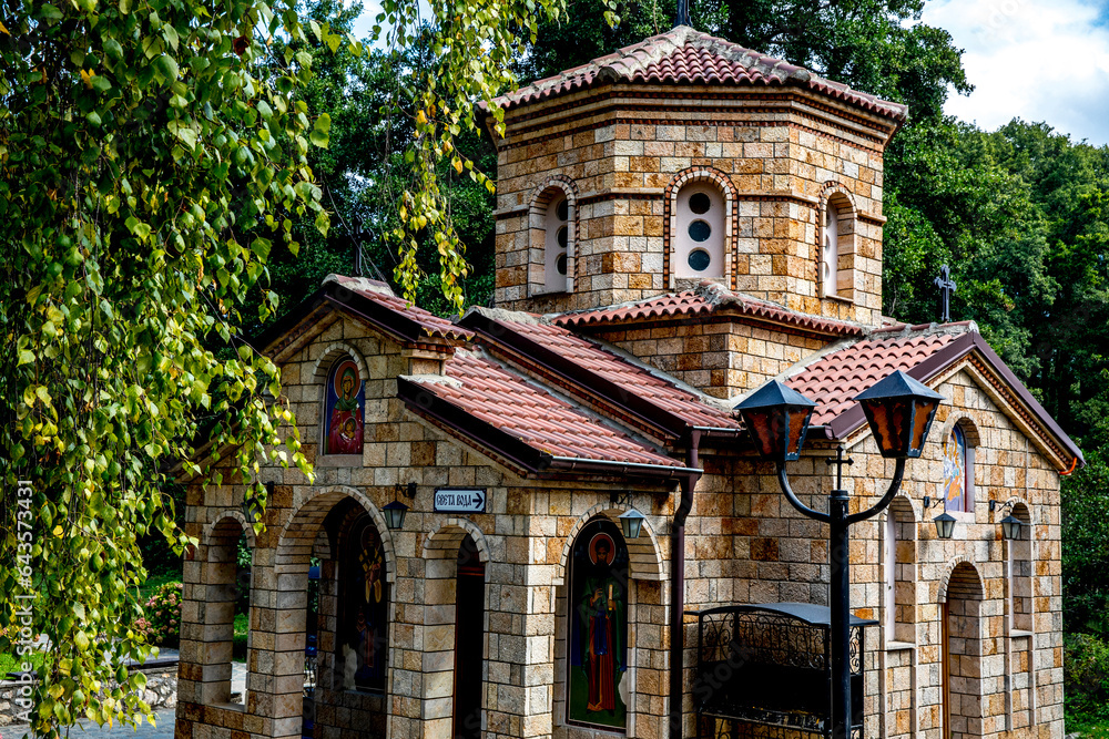 Saint Naum monastery complex, Sveti Naum, Republic of Macedonia. St Paraskeva Church. - obrazy, fototapety, plakaty 