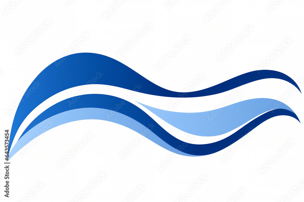 Blue wave pattern background with fluid graphic curves for a modern contemporary sea and ocean waves flat design for a concept art waveform project, computer Generative AI stock illustration image Blue wave pattern background with fluid graphic curves for a modern contemporary sea and ocean waves flat design for a concept art waveform project, computer Generative AI stock illustration image
