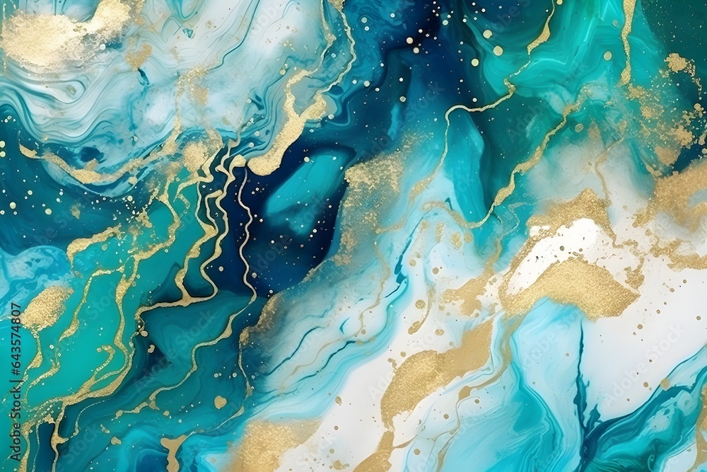 Abstract marble wallpaper background, luxury marble texture gold, and green tone, created with Generative AI technology Abstract marble wallpaper background, luxury marble texture gold, and green tone, created with Generative AI technology