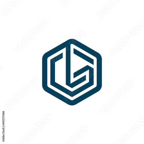 Letter GL or LG logo