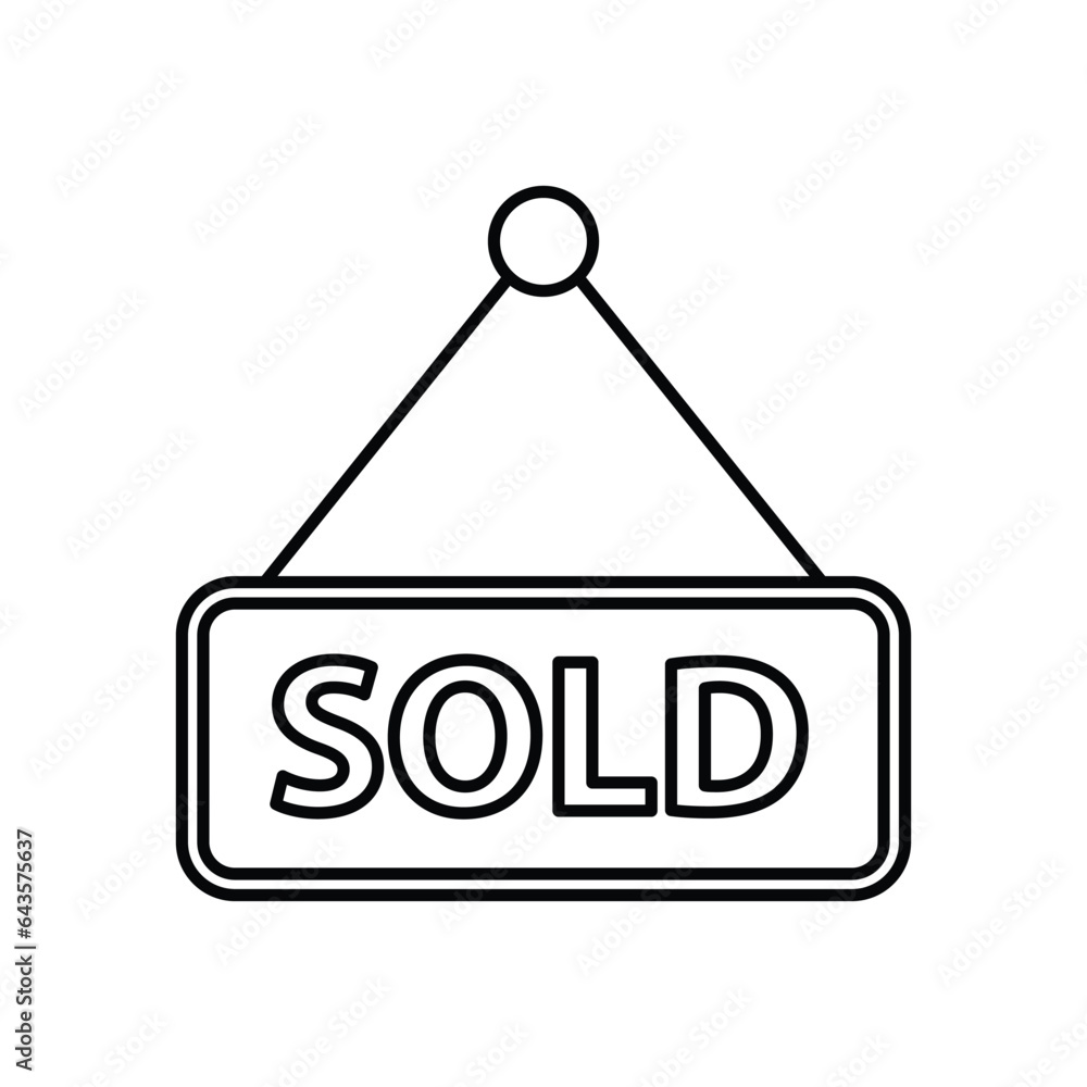 sold icon vector eastate house sign sold icon vector eastate house sign