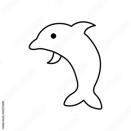 dolphin vector icon marine icon 