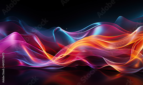 Colorful wavy background, luxurious fabric texture, abstract background design.