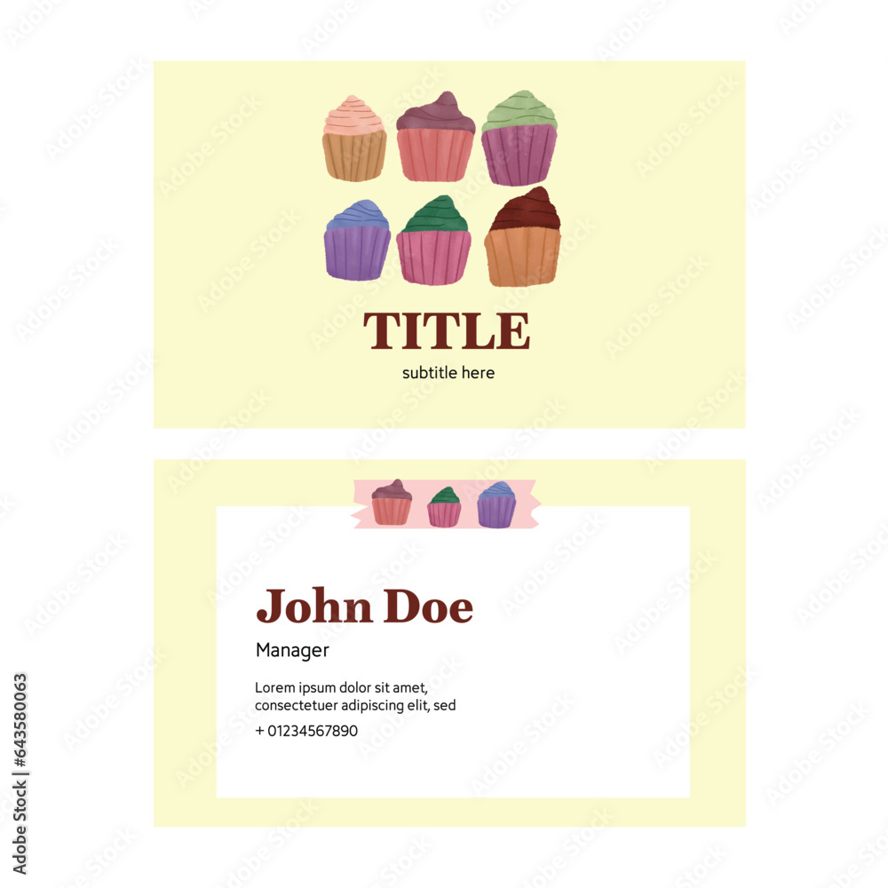cupcake card name design vector cupcake card name design vector