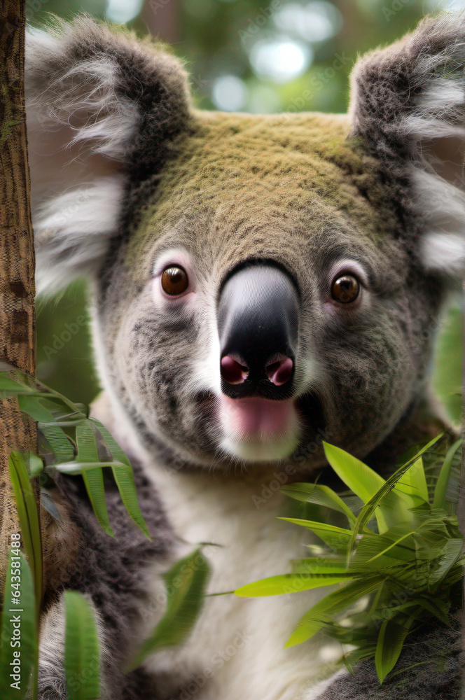 Naklejka premium koala in tree