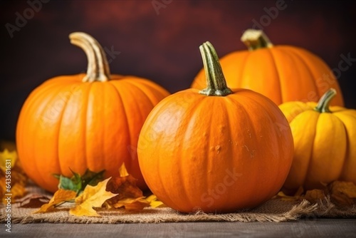 Pumpkins for Halloween or Thanksgiving Day Autumn