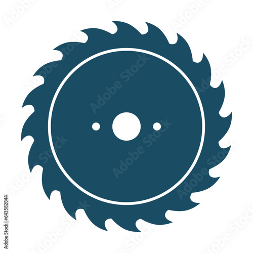 Saw blade svg cut file. Isolated vector illustration.