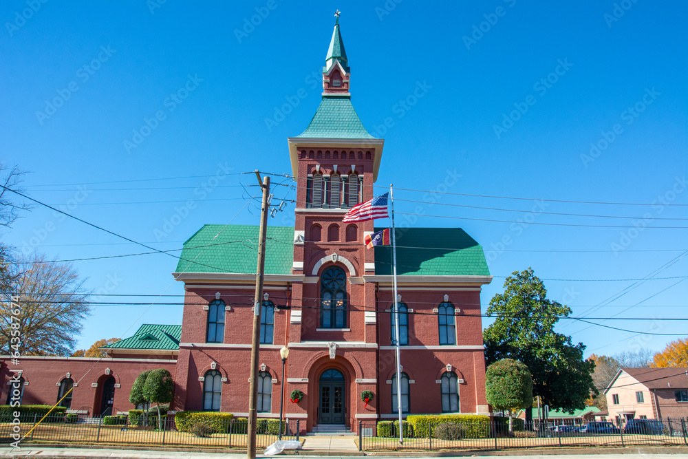 Senatobia, USA November 30, 2022 Italianate building of the Tate