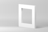 White 3d squared frame geometric pastel showcase for commercial sale product show vector