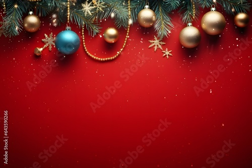 Merry Christmas and happy New Year background ai generated.