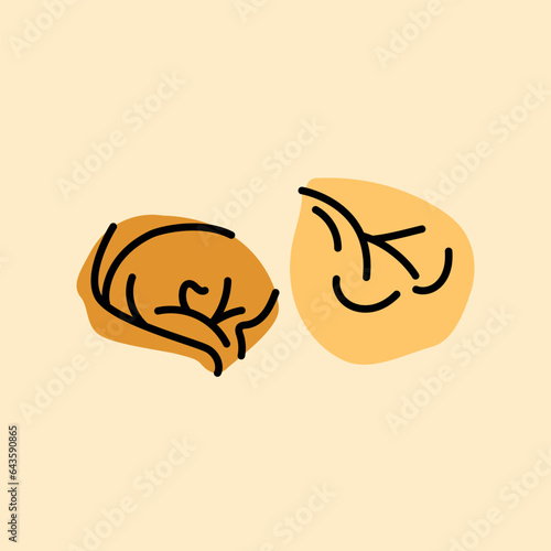 Pelmeni color line icon.