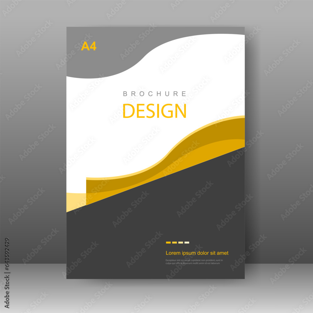 Fototapeta premium Brochure template layout design. Annual report, catalog, Corporate business. Simple Flyer promotion. magazine. Vector illustration
