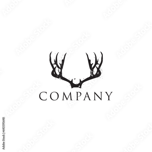 deer, horns, logo, design, animal, wild, head, adventure, hunter, editable, vector.
