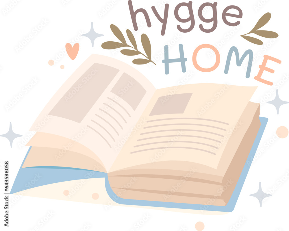 Fototapeta premium Opened Book With Star And Heart