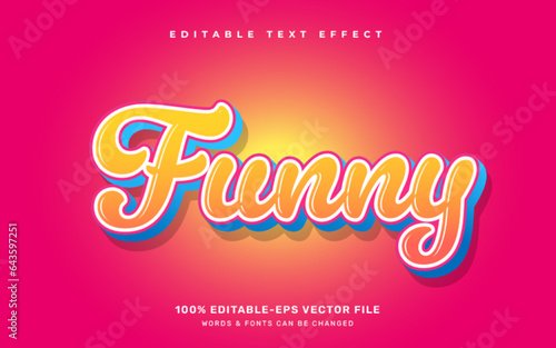 Funny editable text effect template